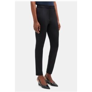 Theory Women's HW Zip Pant Skinny Leg Polish Scuba Sz 14 NWT 295 Black